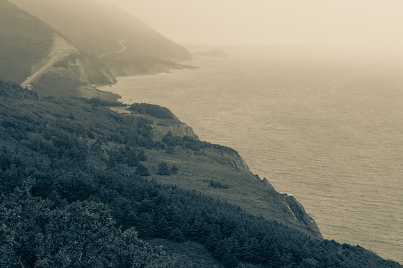 Along the western shore